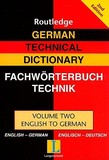 German Technical Dictionary (Volume 2)