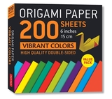 Origami Paper 200 Sheets Vibrant Colors 6 (15 CM)