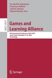 Games and Learning Alliance: 9th International Conference, GALA 2020, Laval, France, December 9?10, 2020, Proceedings