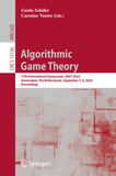 Algorithmic Game Theory: 17th International Symposium, SAGT 2024, Amsterdam, The Netherlands, September 3?6, 2024, Proceedings