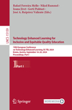 Technology Enhanced Learning for Inclusive and Equitable Quality Education: 19th European Conference on Technology Enhanced Learning, EC-TEL 2024, Krems, Austria, September 16?20, 2024, Proceedings, Part I