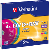 VERBATIM DVD+RW SERL 4.7GB 4x 5er SlimCase