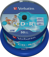 VERBATIM CD-R 700MB 52x 50er Spindel bedruckbar - NO ID