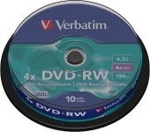 VERBATIM DVD-RW SERL 4.7GB 4x 10er Spindel