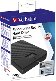 VERBATIM 2,5'' externe HDD USB 3.1 2TB- Fingerprint Secure