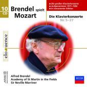 Brendel spielt Mozart, 10 Audio-CDs: Die Klavierkonzerte Nr.5-27. Die großen Klavierkonzerte. Aufgenommen 1971-1984. In remasterter Edition