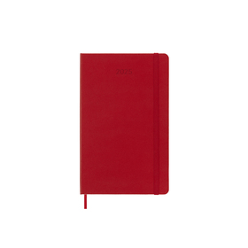 Moleskine 2025 12-Month Weekly Large Hardcover Notebook: Scarlet Red