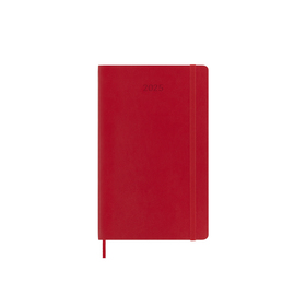 Moleskine 2025 12-Month Weekly Large Softcover Notebook: Scarlet Red