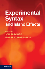 Experimental Syntax and Island Effects