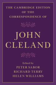 The Cambridge Edition of the Correspondence of John Cleland