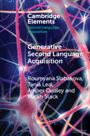 Generative Second Language Acquisition