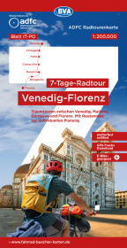 ADFC-Radtourenkarte IT-PO 7-Tage-Radtour Venedig-Florenz, 1:200.000, reiß- und wetterfest, E-Bike-geeignet, GPS-Tracks Download, mit Kilometerangaben: Traumtouren zwischen Venedig, Mailand, Gardasee und Florenz. Mit Routennetz zur individuellen Planung